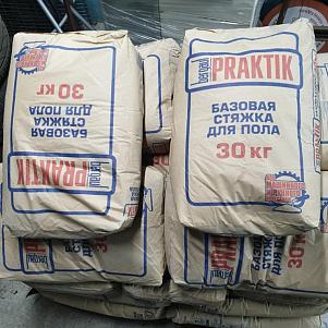 Смесь сухая базовая стяжка для пола Bergauf Praktik M 200 (30 кг)