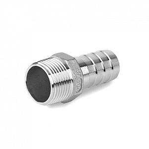 Штуцер нержавеющий AISI 304 (CF8) DN10, PN16, нар. резьба G3/8”x11mm, NIP12010