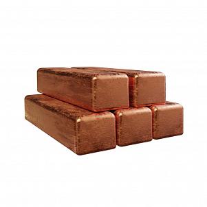 Слиток медный М00б 100x100x1300 ГОСТ 193-79