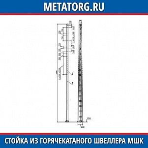Стойка из горячекатаного швеллера МШК1-10-100