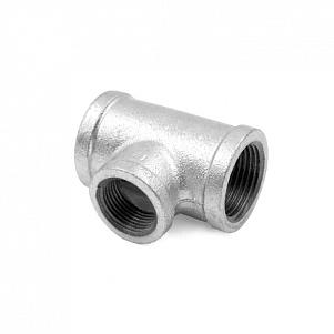 Тройник переходной чугунный оцинкованный ВР (ВН) Ду 20-15 (3/4”-1/2”)